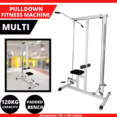 Home Fitness Multi Gym Lat Pull Down Workout Machine Bench Exercise • $278.90