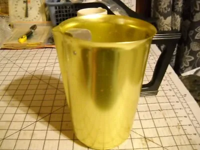 Vintage Sunburst MCM Yellow Anodized Aluminum Pitcher W/Bakelite Handle • $4.99