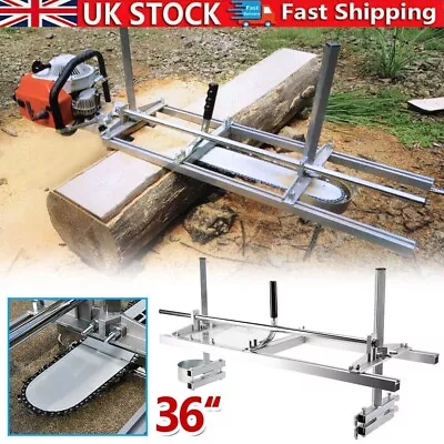 Portable Chainsaw Mill Planking Milling Lumber 14  To 36  Guide Bar Chain Saw UK • £66