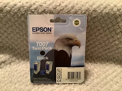£11.89 • Buy Epson T007 Twin Pack Black Ink Cartridges - C13T00740210