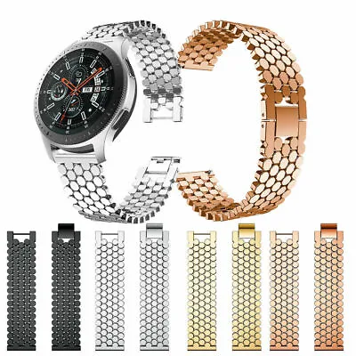 22mm Stainless Steel Links Watch Band Strap For Samsung & Huawei Smart Watch • $15.31