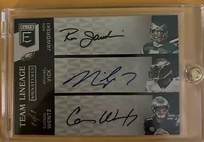 2018 Elite Triple Auto Vick/Jaws/Wentz 1/1!!!! • $400