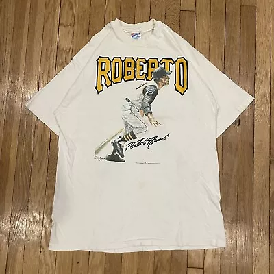 Vintage 1992 Pittsburgh Pirates Roberto Clemente T-Shirt Adult Size XL • $30