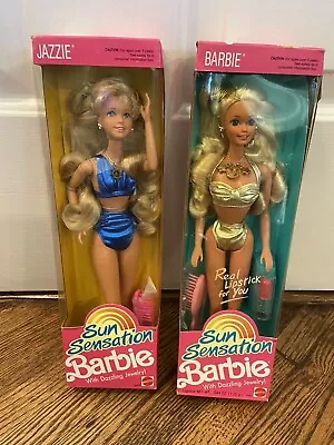 Sunsation Barbies  1390 & Sunsation Barbie Jazzie 5473 New In Box • $60