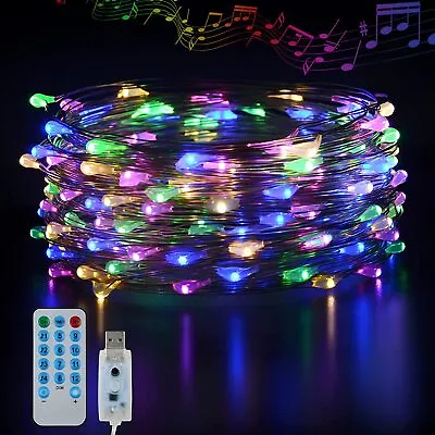 5-20M Voice-Activated Sound Activated Music String LED Waterproof Fairy Lights • $9.74