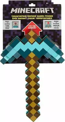 Minecraft Toys Transforming Sword And Pickaxe Kid-Sized Video-Game Role-Play ... • $39.99