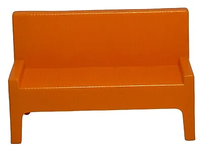 Mattel 1973 Barbie Townhouse Orange Bench MCM Furniture  Plastic Playhouse 7805 • $9