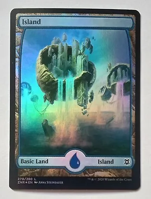 Magic MTG - Island #270 (Full Extended Art Foil) - Zendikar Rising - NM • $1.95