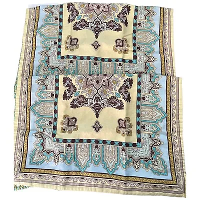 One Echo Teal Medallion Design Standard Pillow Sham Multicolor Boho 100% Cotton • $20.99