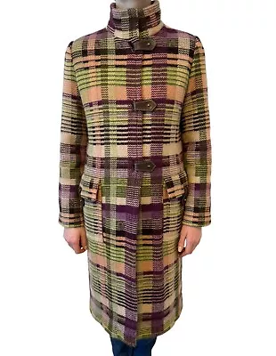Missoni Wool Mohair Vintage Multi Knitted Ladies Coat Small • $493.26