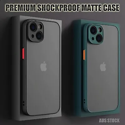 $7.99 • Buy Shockproof Matte Back Case Cover For IPhone 14 Pro 13 12 11 Pro X Max Xs XR PLUS