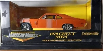 Ertl Collectibles American Muscle 1970 396 'Hugger Orange' Chevy Nova 1/18 Scale • $49.99