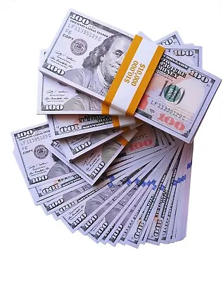 50 Or 100pcs $100 Bill Replica Money Prop For Pranks Movie & Film Production • $7.99