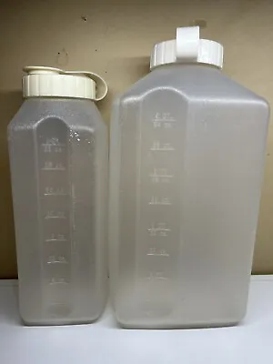 Lot Of 2 Vintage Rubbermaid 1 And 2 Quart Liquid Containers For Healthy Living • $6