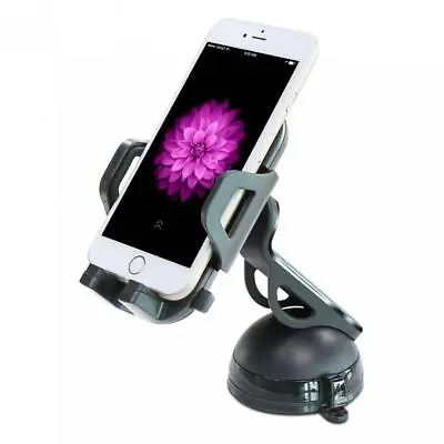 CAR MOUNT WINDSHIELD DASH PHONE HOLDER GLASS CRADLE SWIVEL DOCK For SMARTPHONES • $14.24