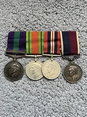 General Service Medal Group Palestine Clasp Raf Long Service - Brown - Ref 810 • £160