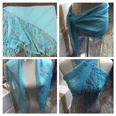 £2.99 • Buy Ladies Girls Chiffon Beach Wrap Scarf Sarong Cover Up (one Size 6-18) 9 Colours