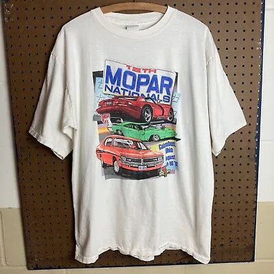 Vintage 90s 1992 Mopar Nationals T-shirt XL Distressed Faded Muscle Car Dodge • $19.80