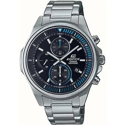 Casio Edifice Chronograph Black Dial Steel Bracelet Mens Watch EFR-S572D-1AVUEF • $136.89