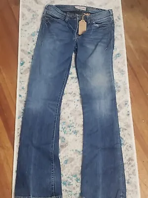 J & Company Womens Jeans Blue Denim Embroidery Bootcut Size 30 Condition Use • $14.50