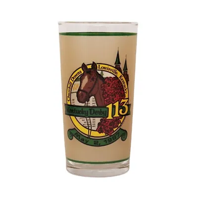 1987 KENTUCKY DERBY Mint Julep GLASS Horse Racing Churchill Downs Alysheba • $6