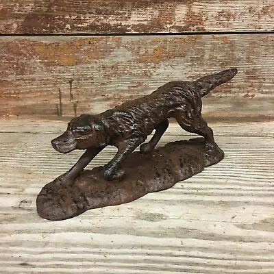 Cast Iron Pointing Dog Statue Paperweight Desk Art Man Cave Hunting Home Decor • $19.95