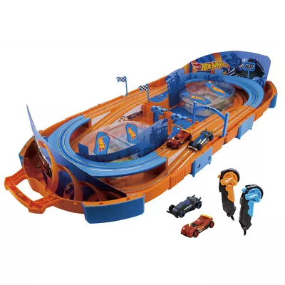 Hot Wheels 1:64 Slot Racing Cars 170cm Track Set W/ Carry Case Childrens Toy 5y+ • $129