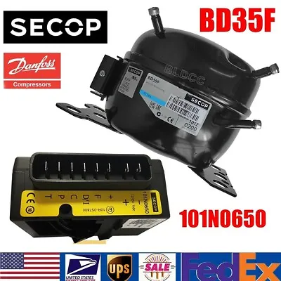 Danfoss Secop R134a BD35F DC Refrigeration Compressor &101N0650 Start Controller • $189.99