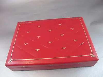 $279 • Buy Lecoultre Vacheron Golden Heritage Rare Long Red Jewelry Watch Box