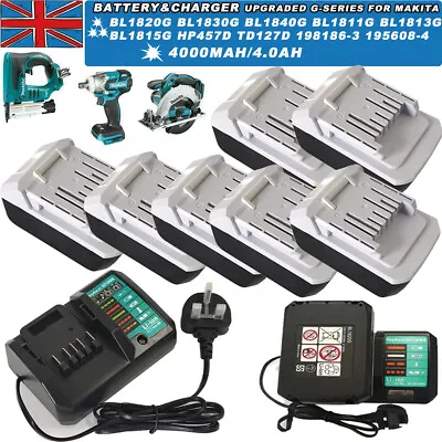 18V 4.0Ah BL1840G BL1813G Battery DC18WA Charger For Makita HP457D TD127D DF457D • £27.90