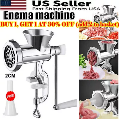 Meat Grinder Mincer Stuffer Sausage Pasta Filler Manual Chopper Maker Blender US • $19.99