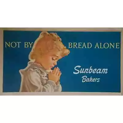 1976 Sunbeam Bread Store Window Sign New Old Stock Vintage WS • $16.99