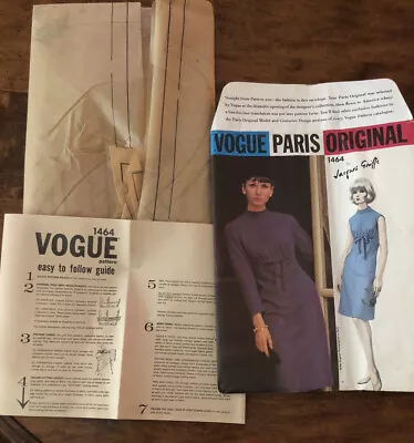 Original VOGUE Paris One-Piece DRESS Sewing Pattern 1464 Uncut Size 14 • $15