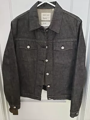 Vintage Helmut Lang Black Classic Denim Jacket 1999 Italy 46  USA 10 100% Cotton • $250