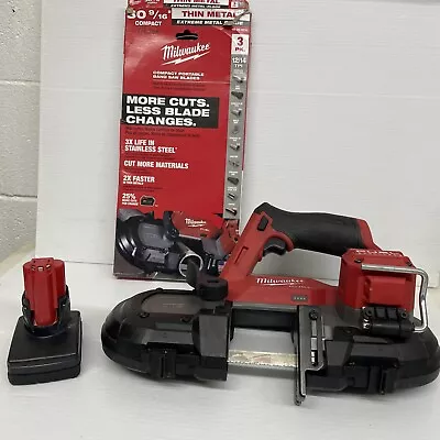 Milwaukee 2529-20 M12 FUEL Compact Band Saw W/ 4.0 AH Battery & Extra Blade • $199.99