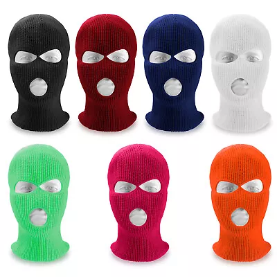 3 Hole Fleece Full Face Mask Ski Mask Winter Cap Outdoor Beanie For Men Women US • $6.99