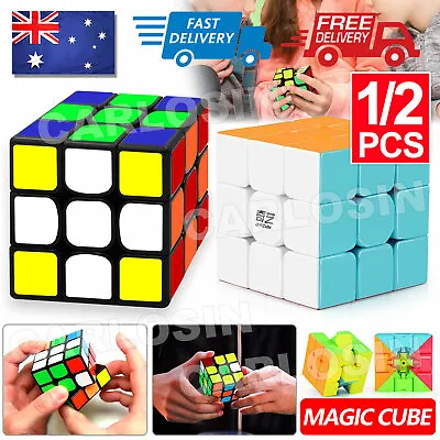 Magic Cube 3x3x3 Super Smooth Fast Speed Puzzle Toy Durable STOCK AU • $8.95