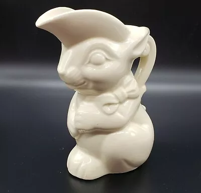 Vintage Pottery Bunny Rabbit Creamer Pitcher 6  ** • $10.36