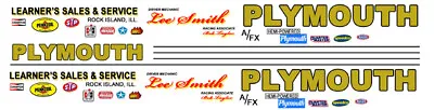 Lee Smith Learner's Sales & Service NHRA 1/18th Scale Waterslide Drag Decals • $12.50