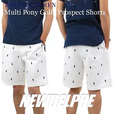 NWT Polo Ralph Lauren Men's Multi Pony Golf Prospect & Tyler Shorts 100% Cotton  • $89.50