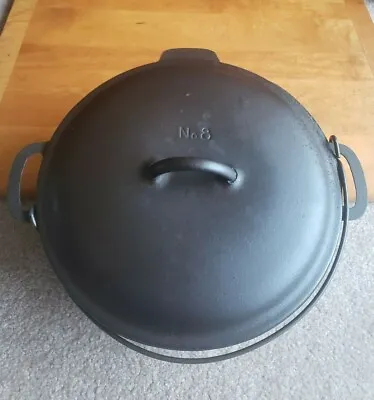 Vintage Unmarked Vollrath #8 Cast Iron Dutch Oven W/Lid ~ Fully Restored • $145