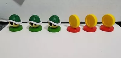 Nintendo Super Mario Bros (6) Chess Pieces 2009 3 Koopa Shell Pawn 3 Coin Pawn • $6