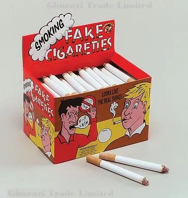 Fake Cigarettes Joke Fags Smoke Effect Lit End  Pranks Novelty Trick Fancy Gifts • £2.99