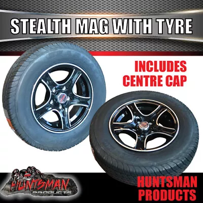 13  & 155R13C Tyre HT Holden Stealth Alloy Mag Wheel Caravan Trailer Boat Jetski • $174