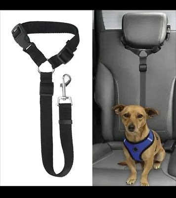 Pet Dog Seat Belt Car Safety Heavy Duty  Harnesses Lead Restraint Strap 2 In 1  • £6.99