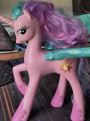 My Little Pony Talk Light Up Princess Celestia Unicorn Figure Hasbro 2010 • £11