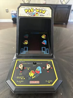 Vintage COLECO Midway Mini PAC-MAN Table Top Arcade Game 1981 No. 2390 Working • $60