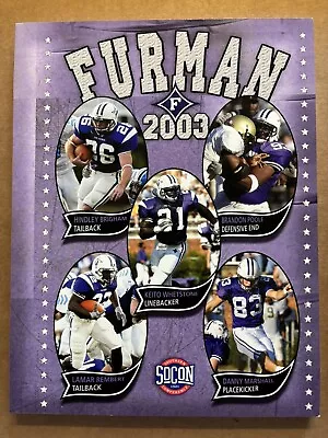 2003 Furman Paladins Football Media Guide-2002 Top Ten National Ranking • $2.50