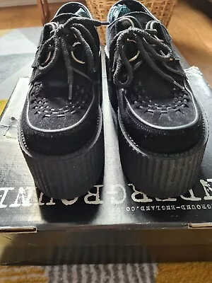 £160 • Buy Underground Triple Sole Wulfrun Black Suede Creepers UK 3
