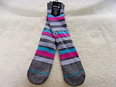 NWT Stance Casual Socks Men's L Dwayne Wade Collection Gray Pink Blue • $11.99